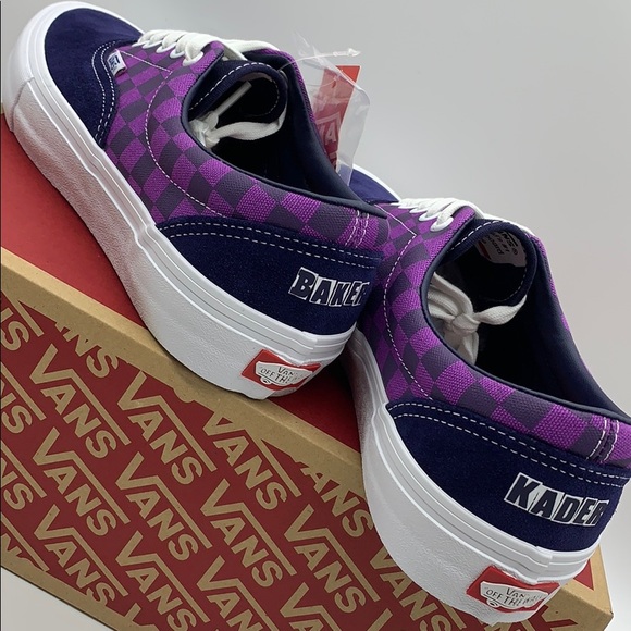 VANS ERA PRO BAKER KADER/Purple Checkerboard Men’s - Picture 9 of 16
